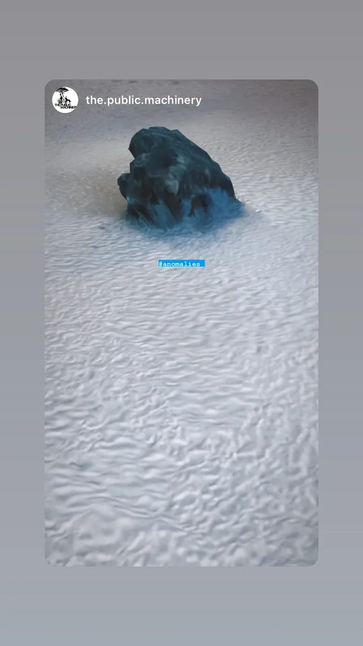 Story by the.public.machinery: a grown object lying on a field of white